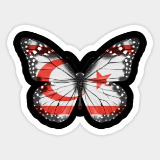 Turkish Cypriot Flag  Butterfly - Gift for Turkish Cypriot From Northen Cyprus Sticker